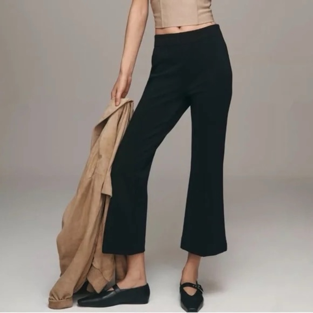 Maeve The Margot Kick-Flare Cropped Pants Black Sz M - Picture 3 of 14